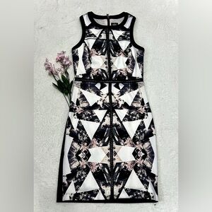 Vince Camuto NWT Geometric Watercolor Pencil Dress - Size 2